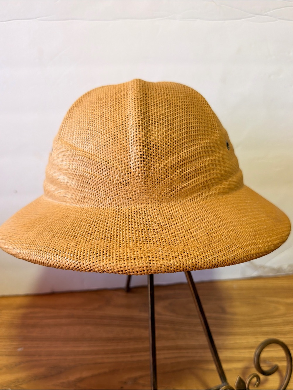 Woven Straw Sun Hat in Warm Tan